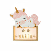 Lampada da tavolo bambino Unicorno Dormente personalizzabile con nome – Vintiun