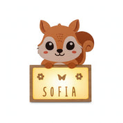 Lampada da tavolo bambino Scoiattolo personalizzabile con nome – Vintiun
