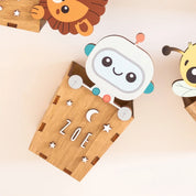 Portapenne Robot Vintiun in legno – Regalo creativo bambini - Inverticale