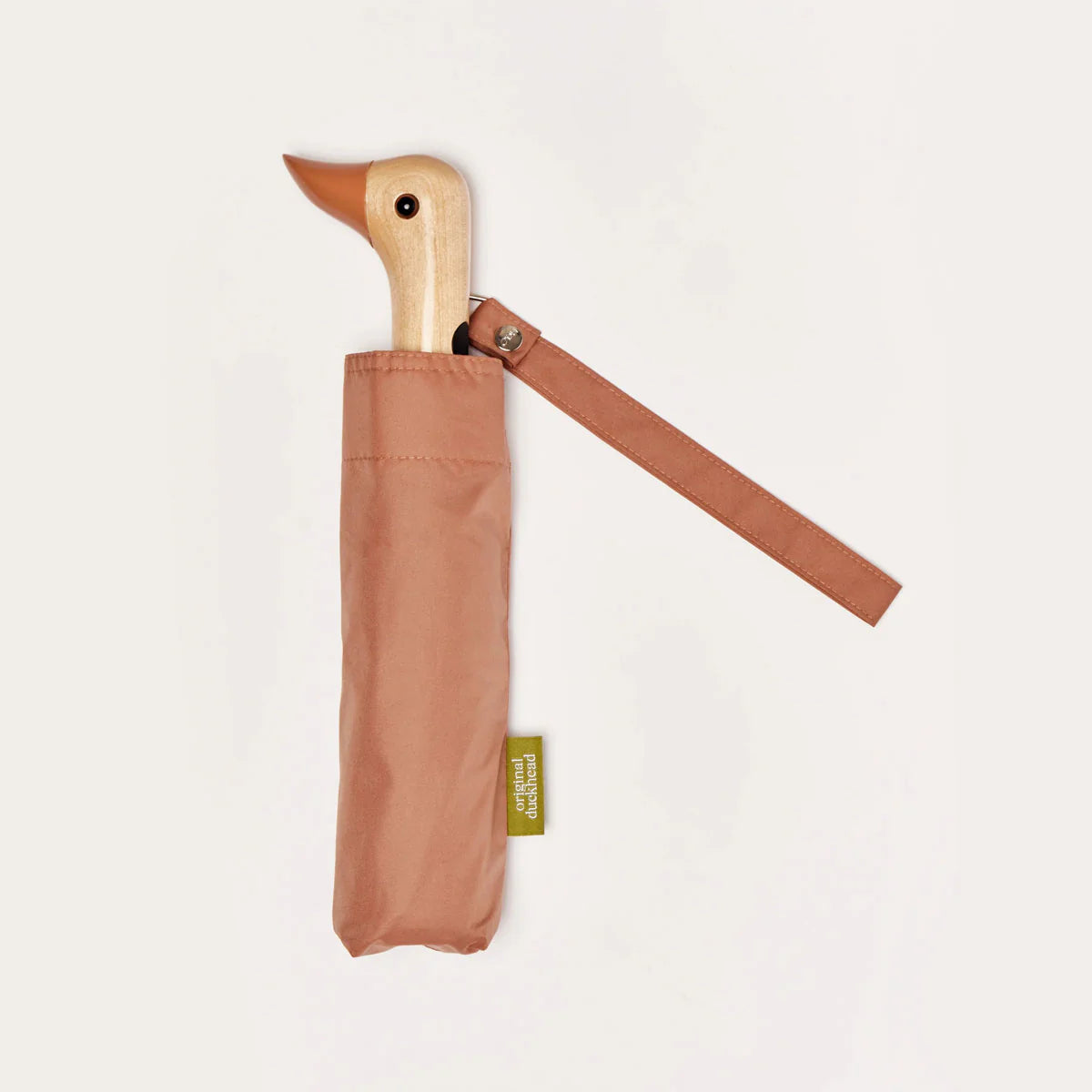 Ombrello Duck Head | Eco‑friendly Compact Umbrella | Mocha Mousse