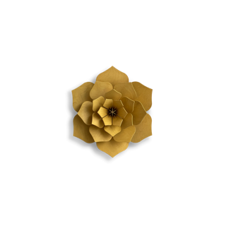 Lovi Decor Flower – Fiore Decorativo in Legno Honey Yellow | Lovi