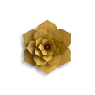 Lovi Decor Flower – Fiore Decorativo in Legno Honey Yellow | Lovi