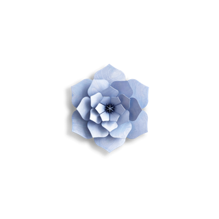 Lovi Decor Flower – Fiore Decorativo in Legno Flax Blue | Lovi