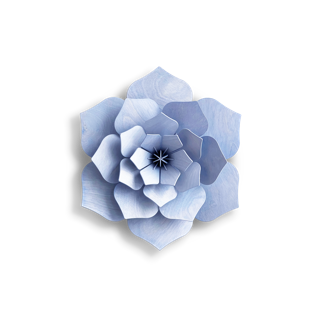Lovi Decor Flower – Fiore Decorativo in Legno Flax Blue | Lovi