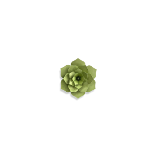 Lovi Decor Flower – Fiore Decorativo in Legno Pale Green | Lovi