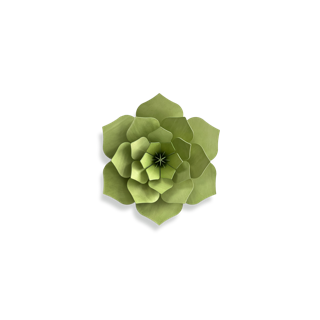 Lovi Decor Flower – Fiore Decorativo in Legno Pale Green | Lovi