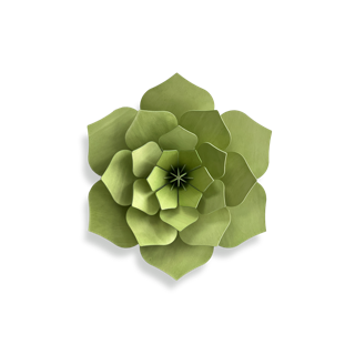 Lovi Decor Flower – Fiore Decorativo in Legno Pale Green | Lovi