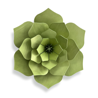 Lovi Decor Flower – Fiore Decorativo in Legno Pale Green | Lovi
