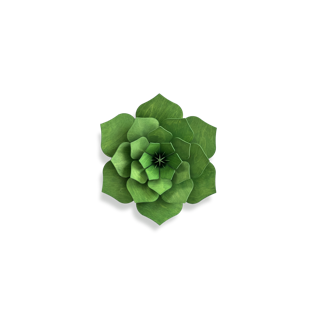 Lovi Decor Flower – Fiore Decorativo in Legno Forest Green | Lovi