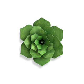 Lovi Decor Flower – Fiore Decorativo in Legno Forest Green | Lovi