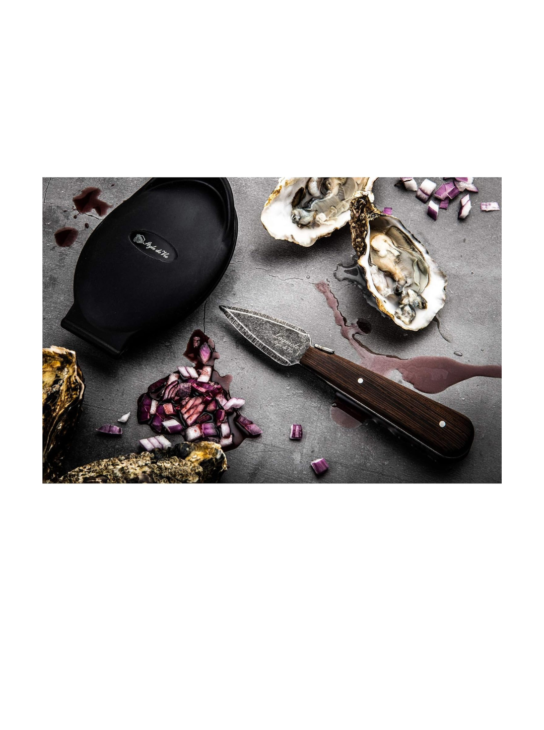 Set coltello per ostriche con supporto – Apertura sicura ed elegante | Laguiole Style de Vie