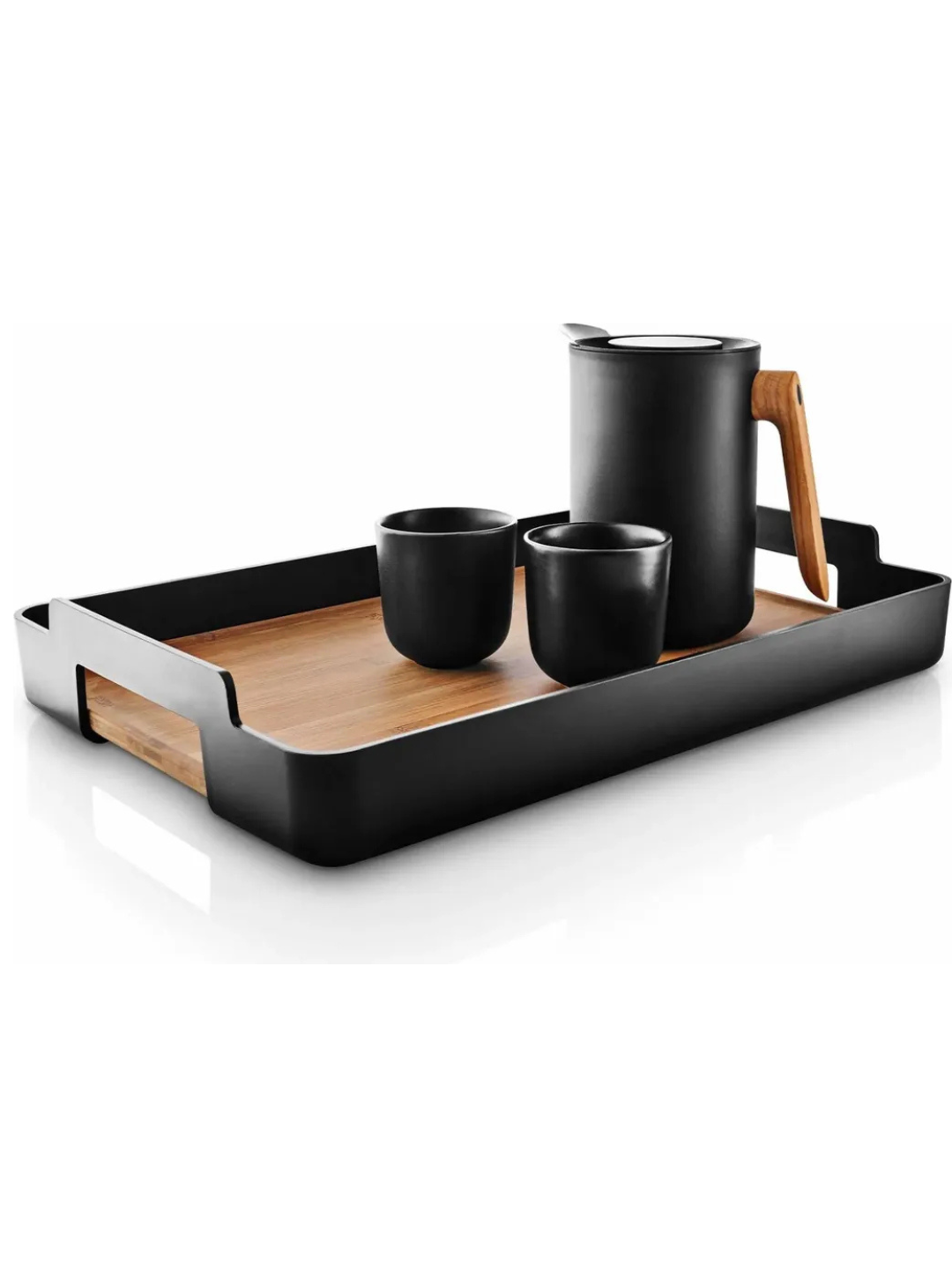 Vassoio Rettangolare Nordic Kitchen – Bamboo Nero con Bordo Alto | Eva Solo