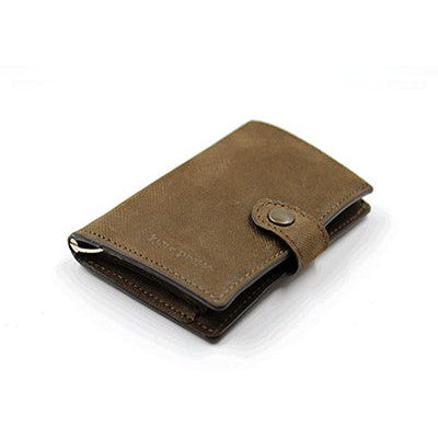 Saffiano Brown iClutch + Coins