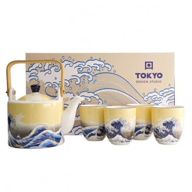 Kawaii Hokusai Tea Set