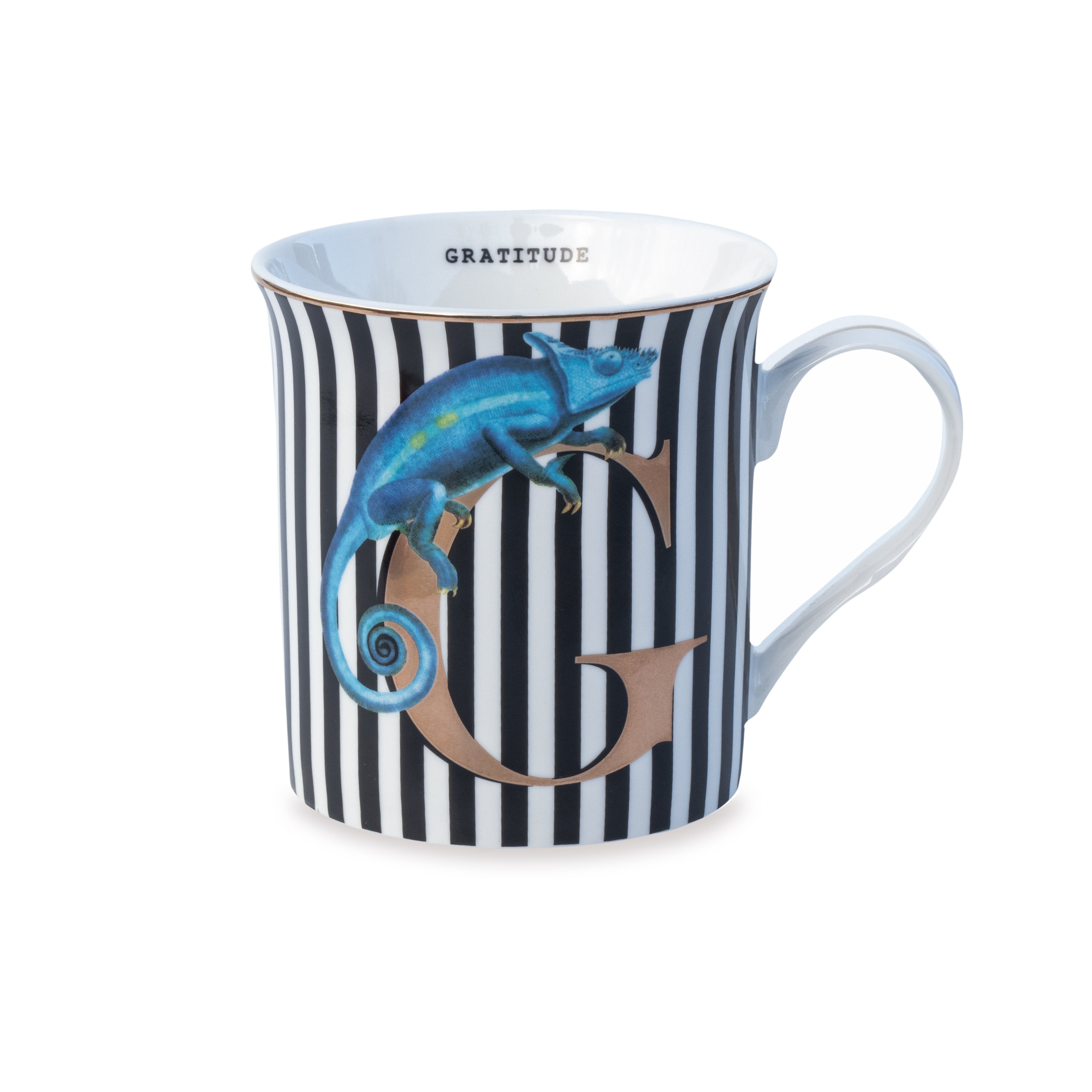 Tazza Lettera Personalizzabile – Design Gold Edition | Yvonne Ellen