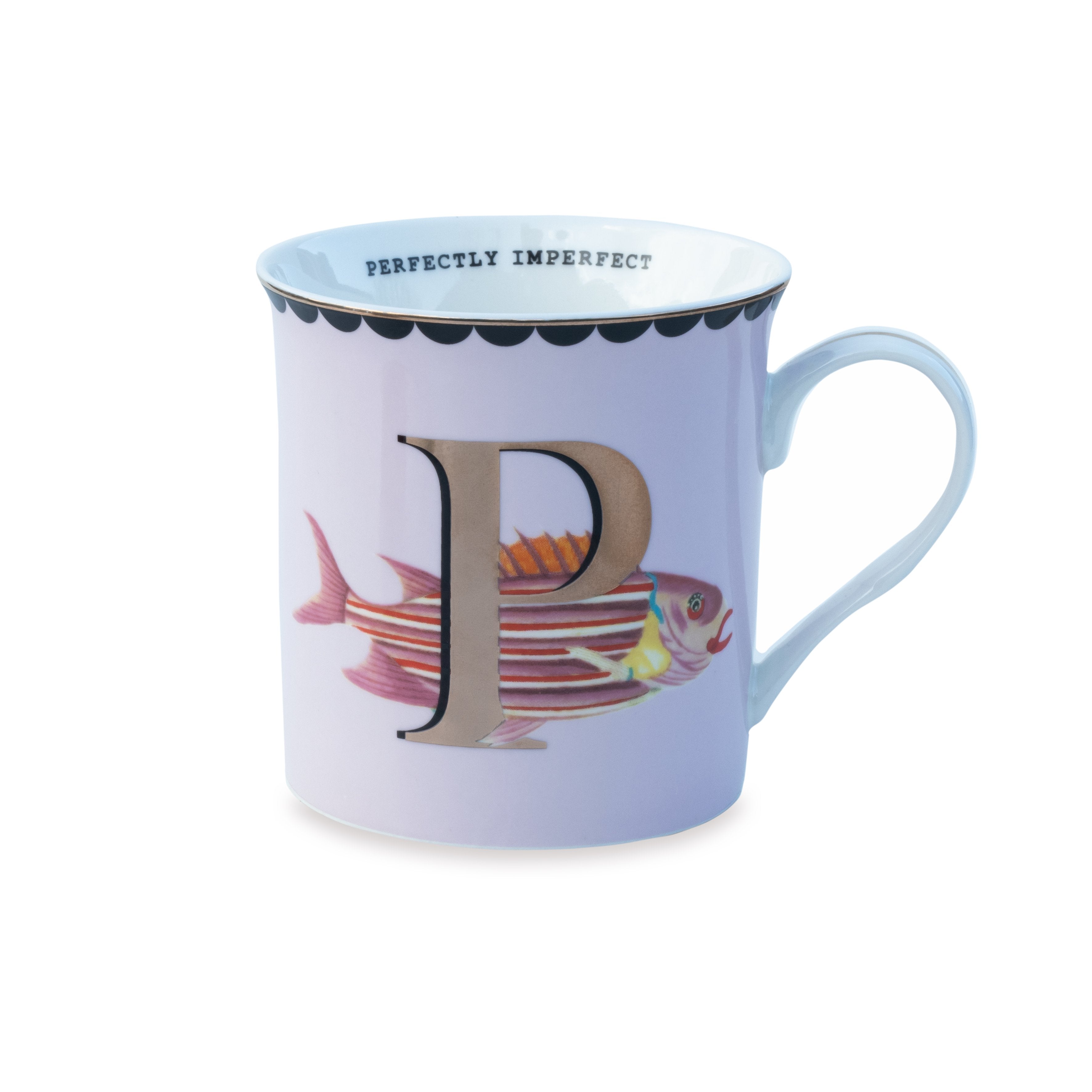 Tazza Lettera Personalizzabile – Design Gold Edition | Yvonne Ellen