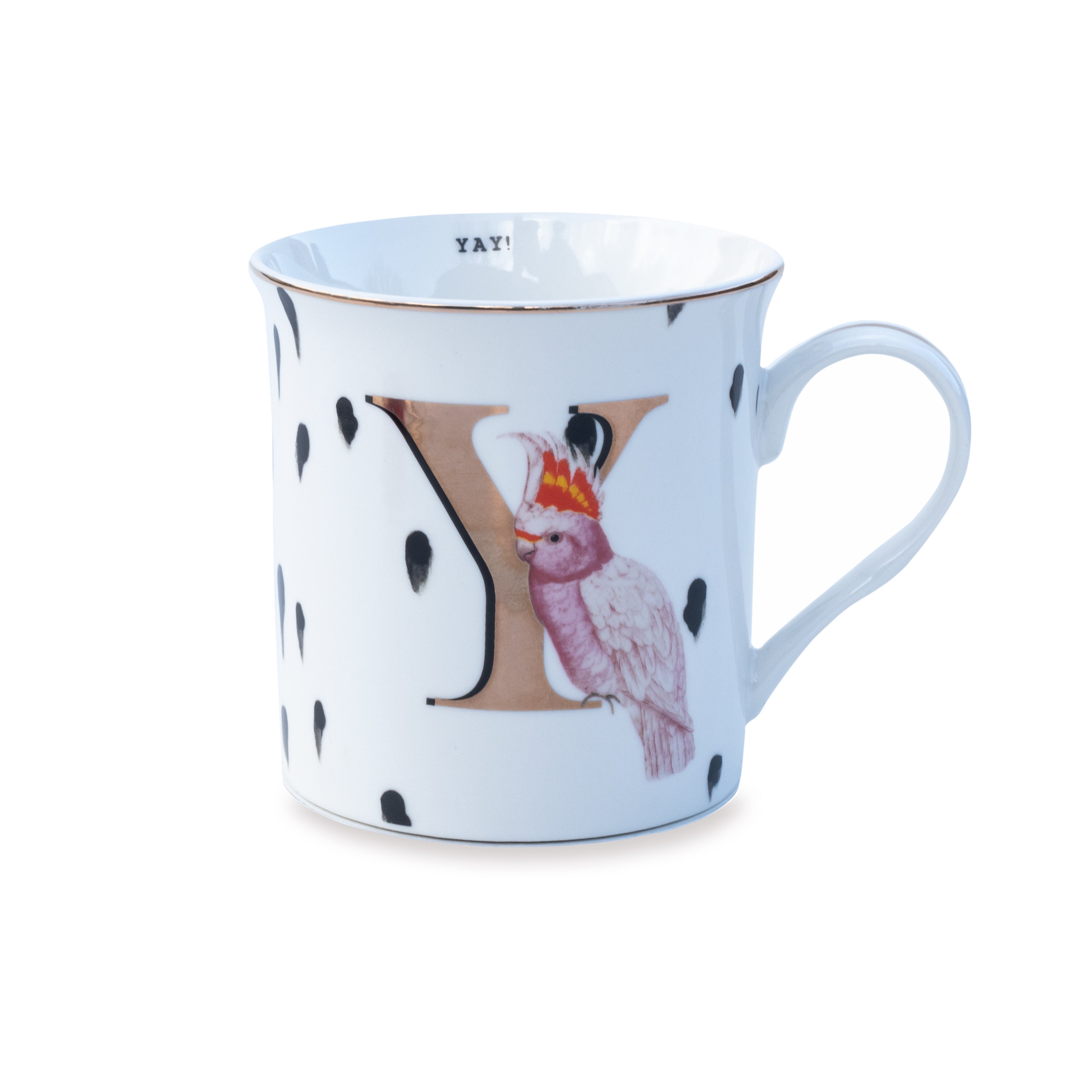 Tazza Lettera Personalizzabile – Design Gold Edition | Yvonne Ellen