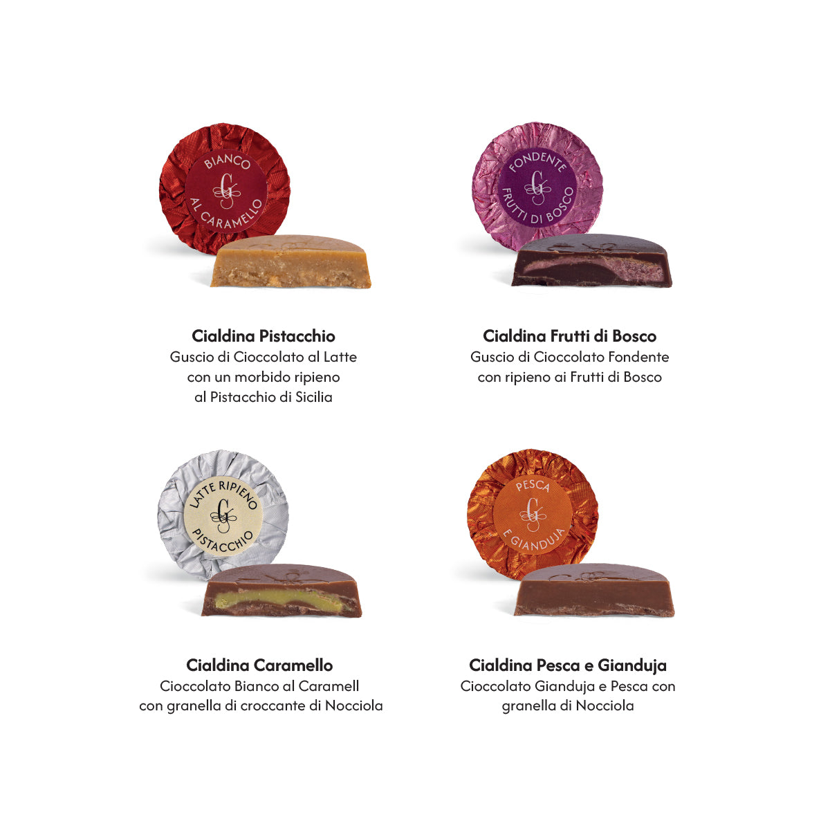 Cubo Cialdine Ripiene Assortite 160 g – Cioccolatini | Guido Gobino