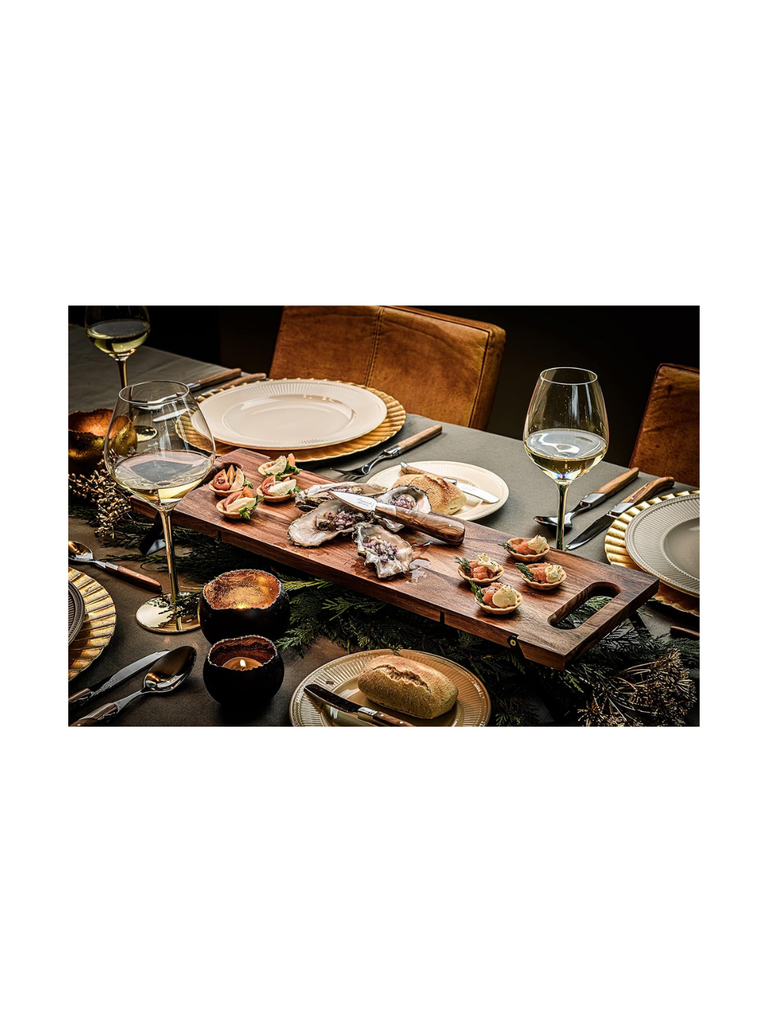 Luxury Line Oyster Gift Set in legno d’olivo – Eleganza & Design