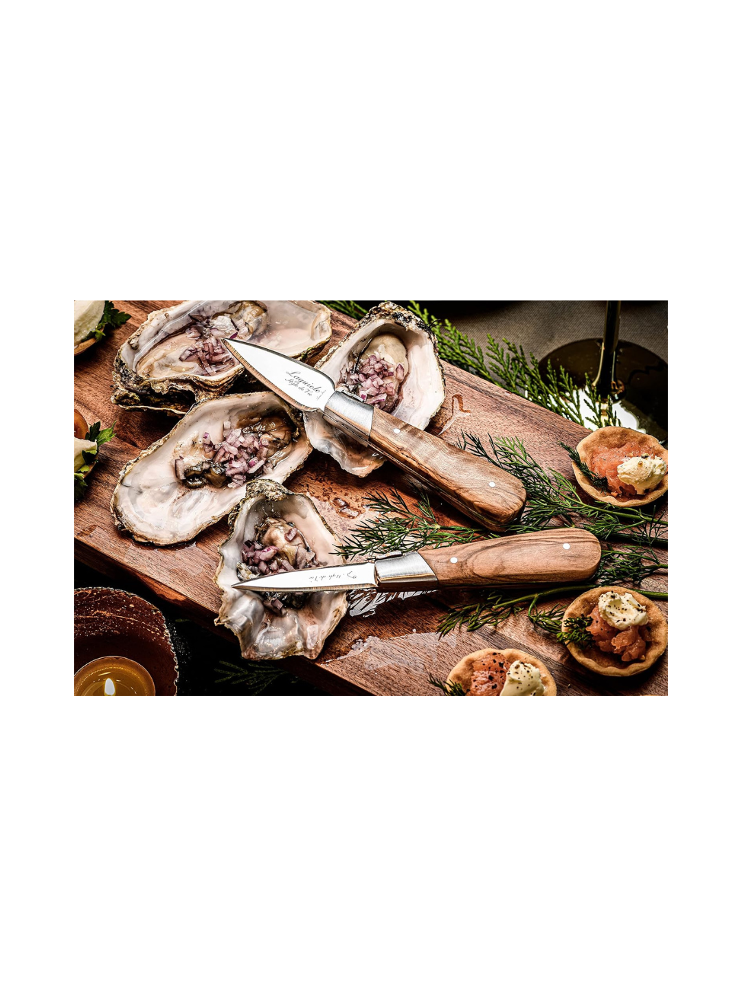 Luxury Line Oyster Gift Set in legno d’olivo – Eleganza & Design