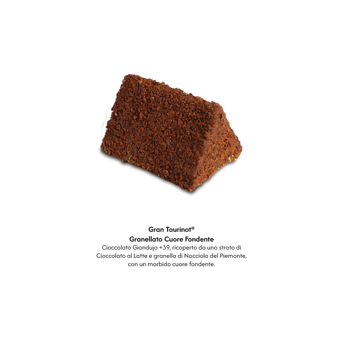 Gran Tourinot Granellato Cuore Fondente 700 g – Maxi Giandujotto al Cioccolato con Superficie Croccante, Confezione Regalo | Guido Gobino