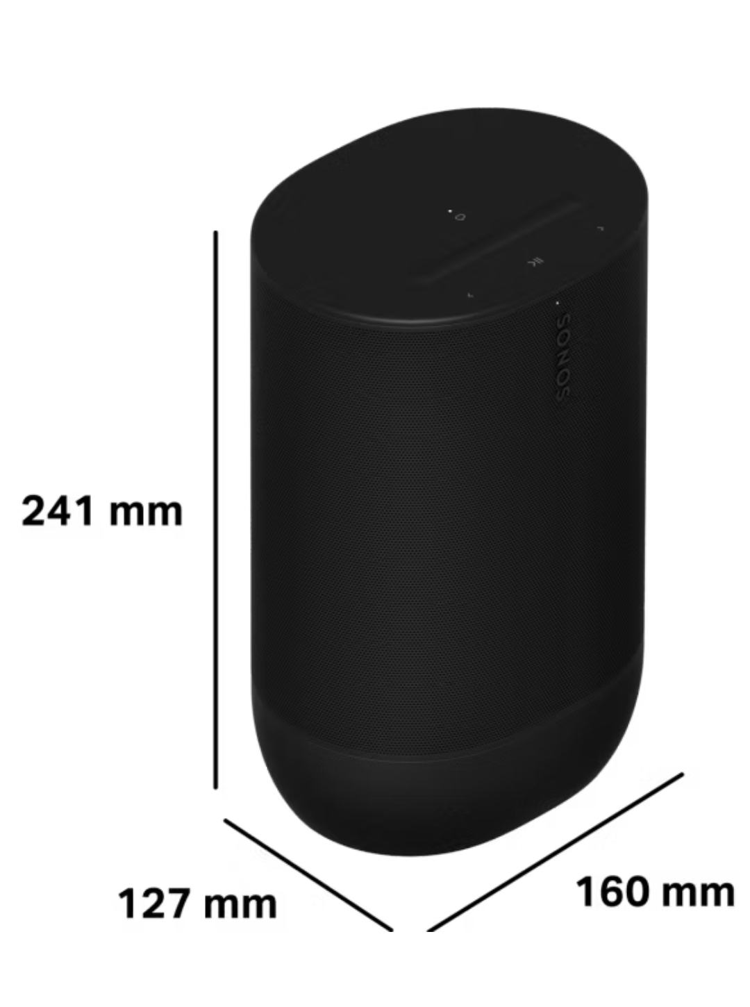 Move 2 Black – Speaker Portatile Stereo IP56 & Multiroom | Sonos – Inverticale