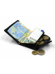 Handwoven Black iClutch + Coins – Portafoglio compatto & stile | Kjøre Project