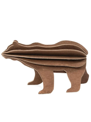 Bear "Brown" 13,5 cm – Decorazione in legno 3D naturale per casa e regalo | Lovi