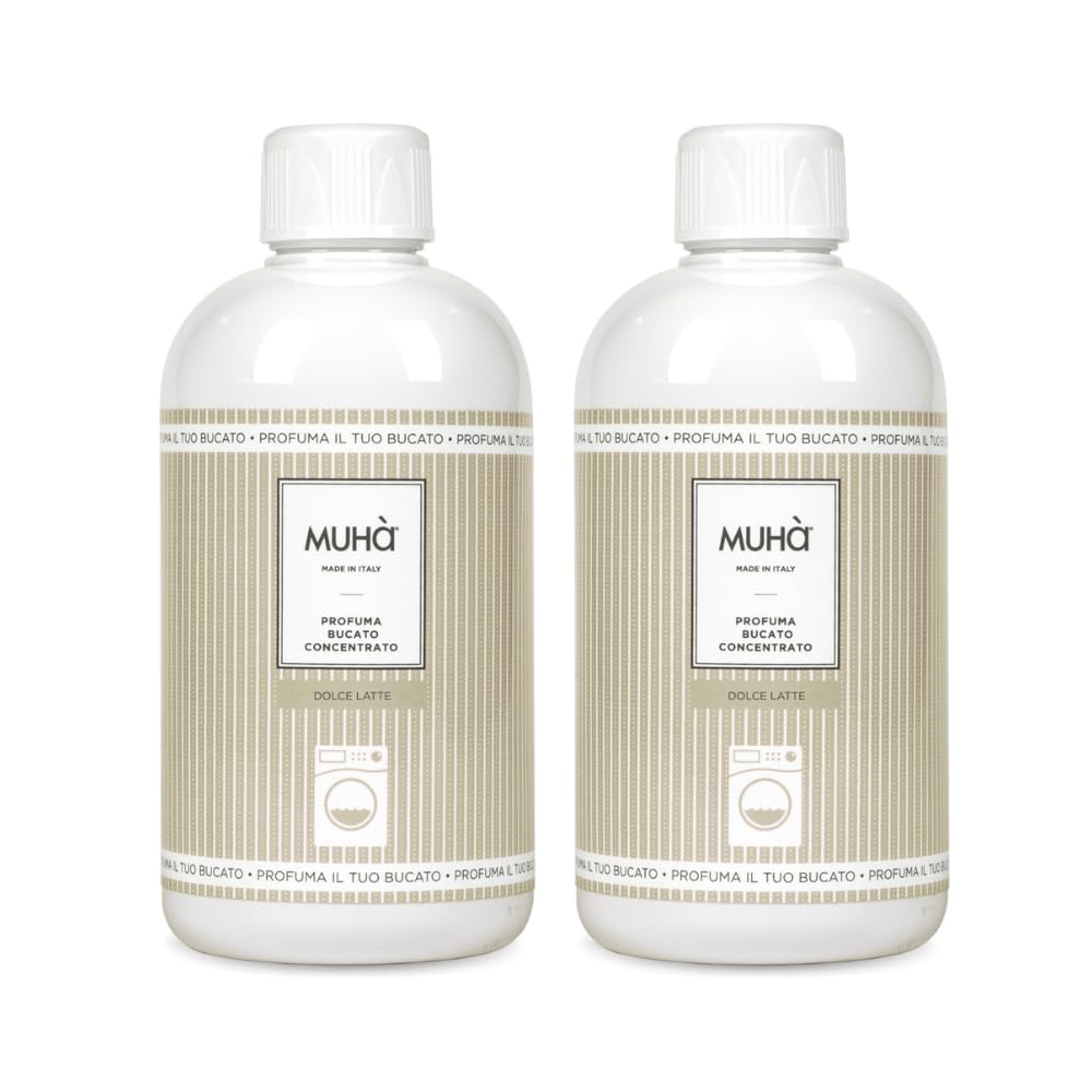 Set 2 Profumatori Concentrati Muhà per Bucato da 400ml - Fragranze Intense - Profumo Duraturo, Formato Grande, Uso Unive