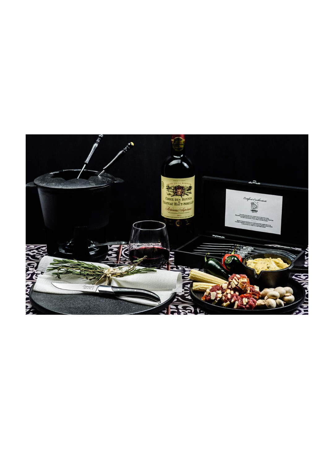 Set coltelli da bistecca 6 pezzi – Precisione e stile in legno Pakka | Laguiole Style de Vie