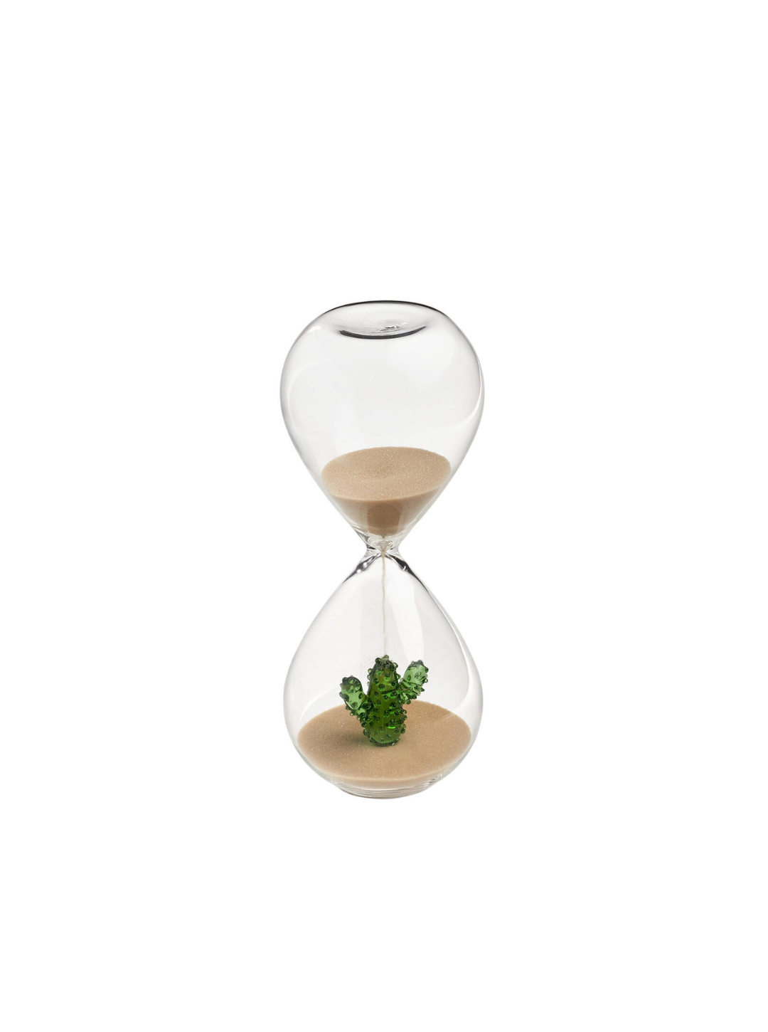 Clessidra Galbiati Milano Flow – vetro borosilicato soffiato a bocca con Cactus 15mn