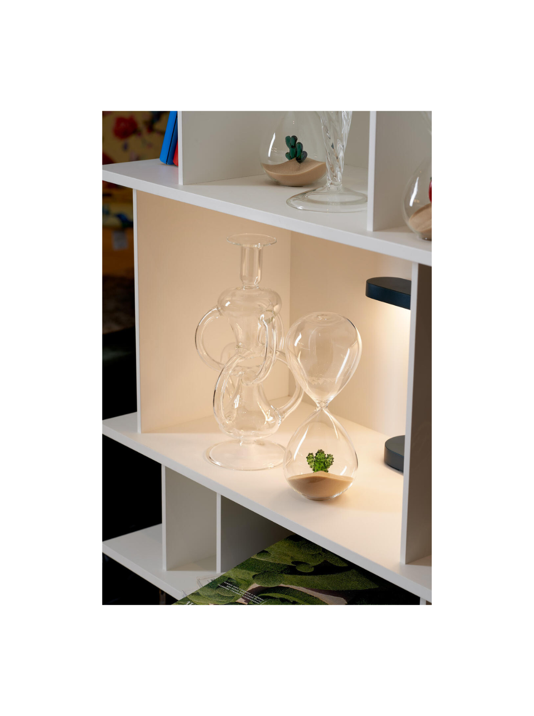 Clessidra Galbiati Milano Flow – vetro borosilicato soffiato a bocca con Cactus 15mn