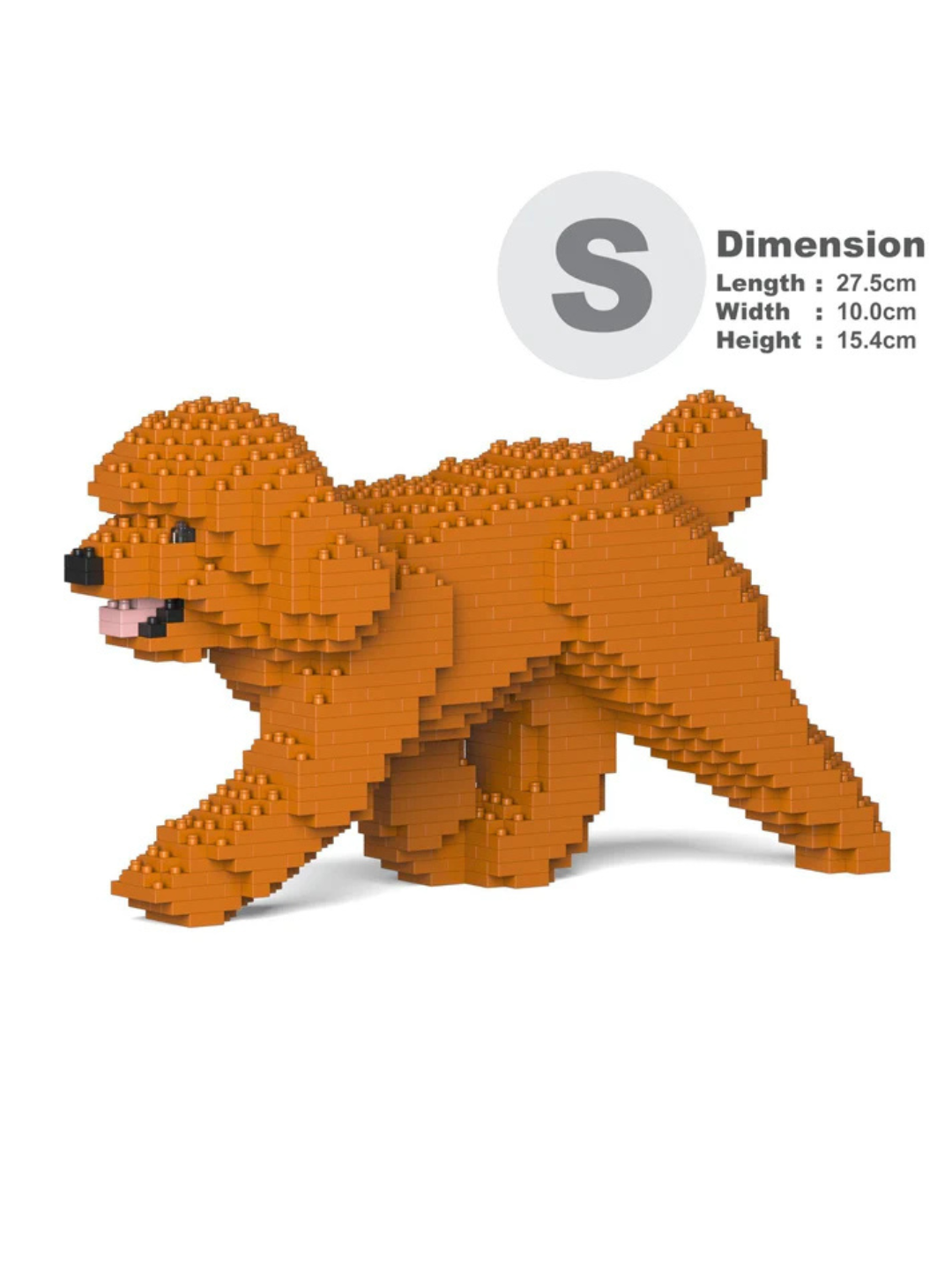 Toy Poodle 02-M04 Building Block Model – Realistic Dog Construction Set | Jekca