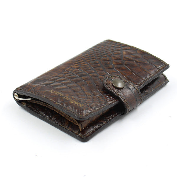 Croco Brown iClutch + Coins