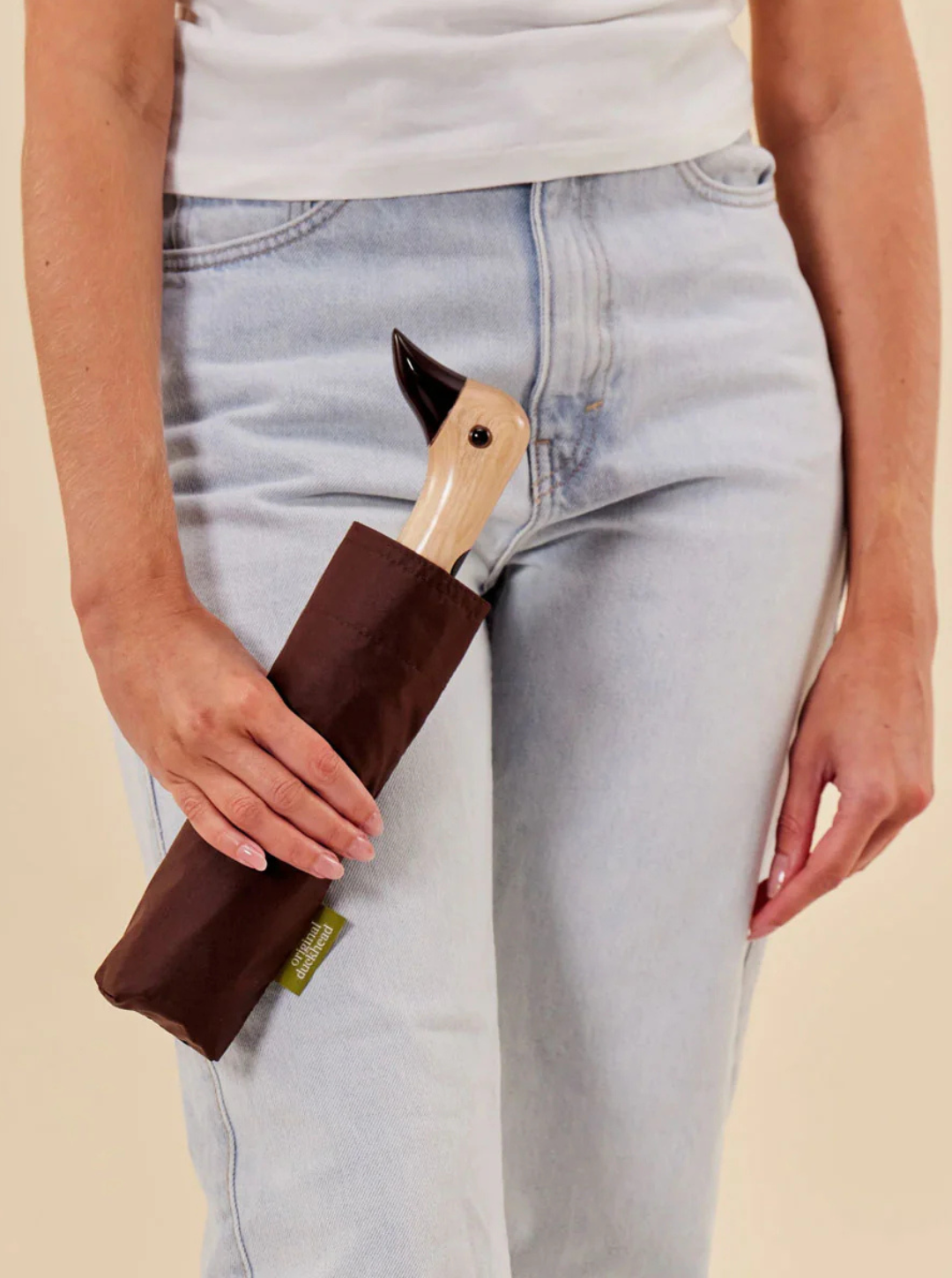 Espresso Compact Duck Umbrella – Ombrello Compatto Eco‑Resistente | Duckhead