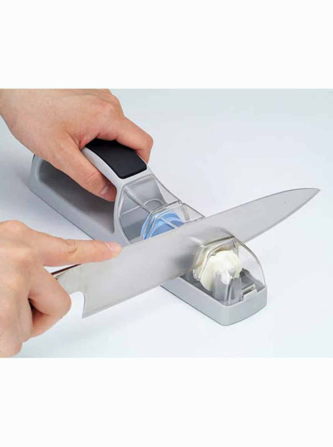 Global MinoSharp Plus 550/GB – Affilacoltelli 3 Fasi Ceramiche con Acqua – Global