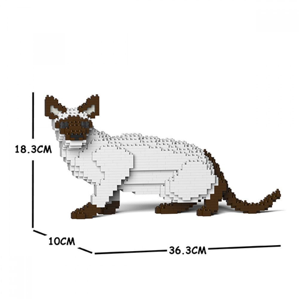 Scultura di Mattoncini - Siamese Cat 02S-M01