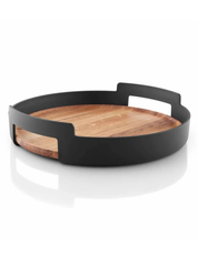 Vassoio Rotondo Nordic Kitchen – Bamboo Nero con Bordo Alto | Eva Solo