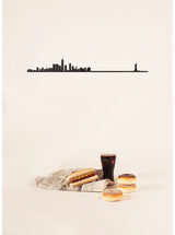 Skyline di Ney York in lamiera di acciaio nero di 1,5 mm di spessore. Lunghezza: