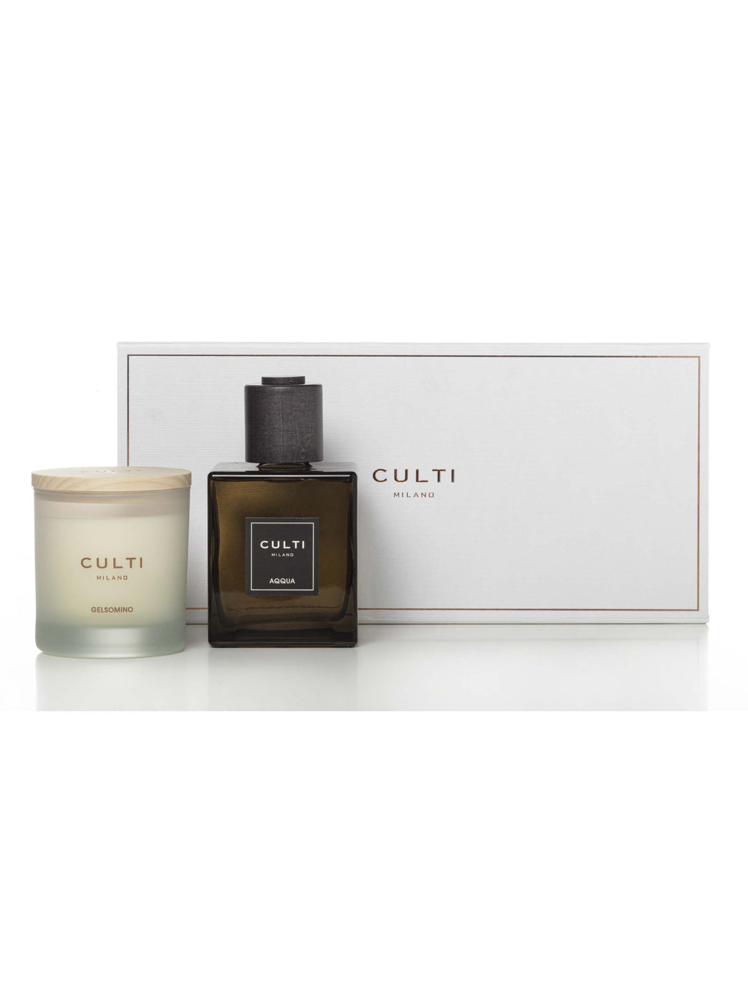 Box1 Culti – Set con diffusore, bastoncini e candela in una confezione elegante | Culti Milano