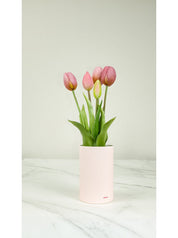 Tulip Ever After Viola – Diffusore Ambiente con Tulipani Artificiali Realistici, Vaso Rosa Pastello e Fragranza Elegante – Nodito