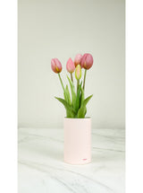 Tulip Ever After Viola – Diffusore Ambiente con Tulipani Artificiali Realistici, Vaso Rosa Pastello e Fragranza Elegante – Nodito