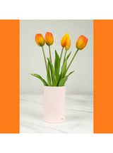 Tulip Ever After Arancione – Diffusore Ambiente con Tulipani Artificiali Realistici, Vaso Rosa Pastello e Fragranza Elegante – Nodito