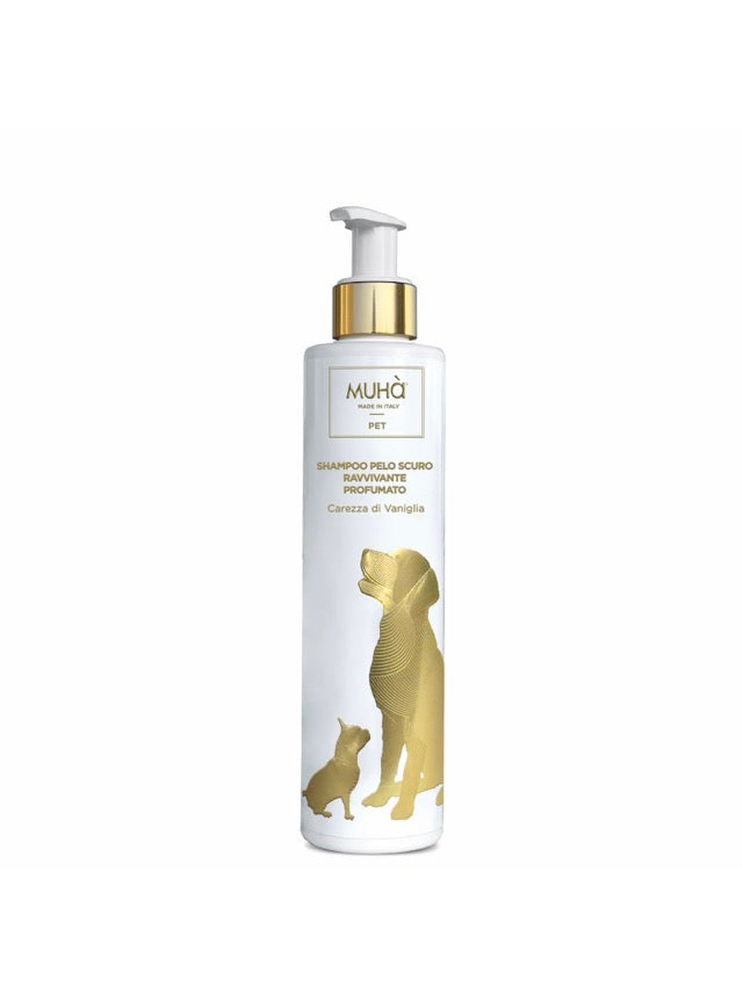 Shampoo Pelo Scuro 200ml Carezza di Vaniglia – Nutrimento e Lucentezza Naturale con Aloe e Camomilla | Muhà