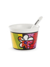 COPPETTA GELATO BRITTO CM.9 C/CUCC. FIORE ML.250