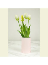 Tulip Ever After Bianco – Diffusore Ambiente con Tulipani Artificiali Realistici, Vaso Rosa Pastello e Fragranza Elegante – Nodito