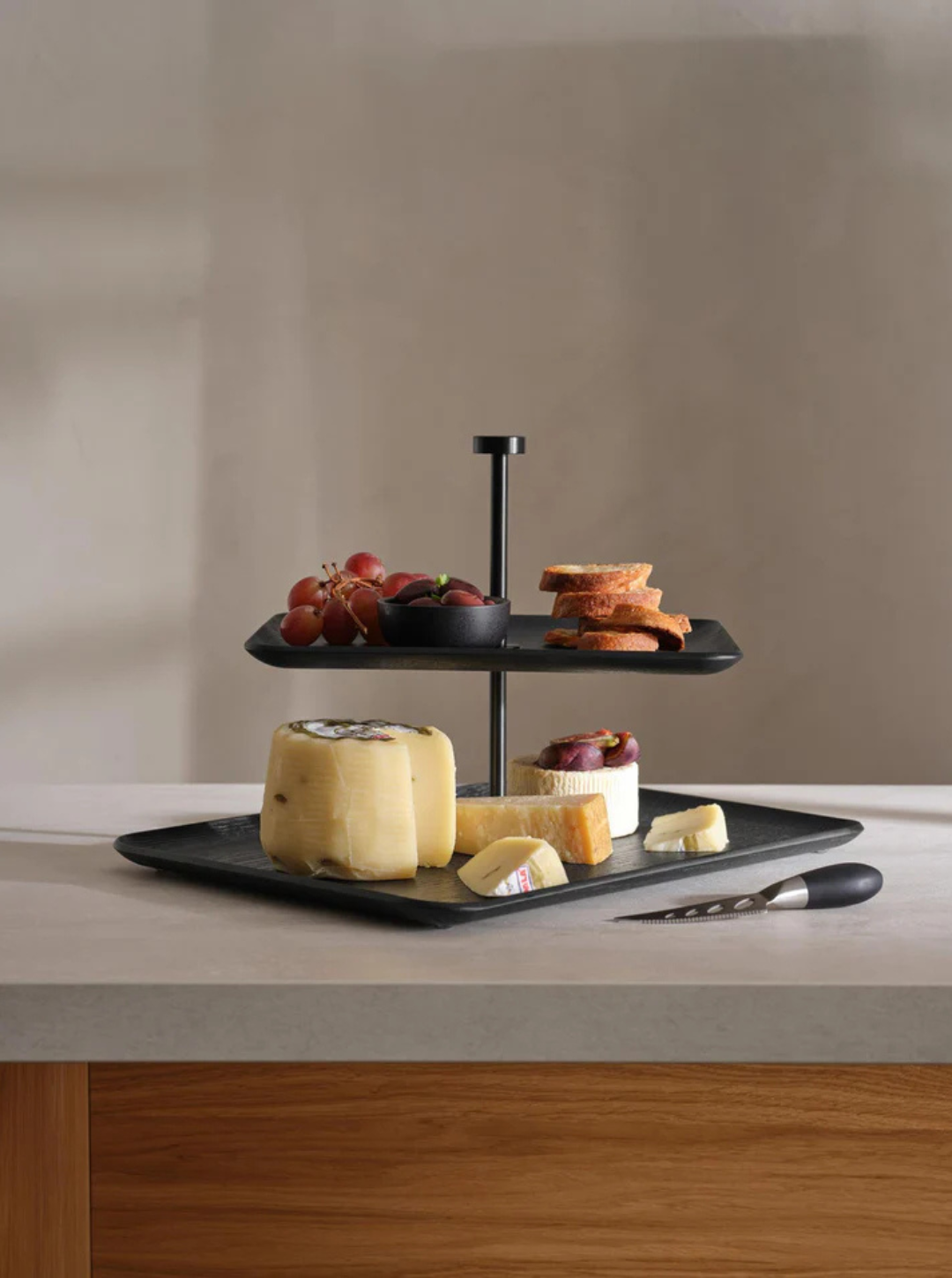 Etagere a 2 Piani Rettangolare – Design Elegante Nero | ASA Selection