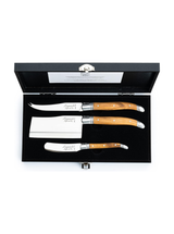 Coltelli da formaggio 3 pezzi – Luxury Line in legno d’ulivo | Laguiole Style de Vie