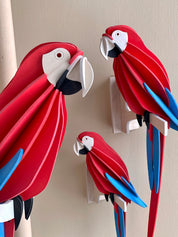 Lovi Pappagallo Scarlet Macaw Bright Red 26cm – Decorazione Tropicale in Legno | Lovi