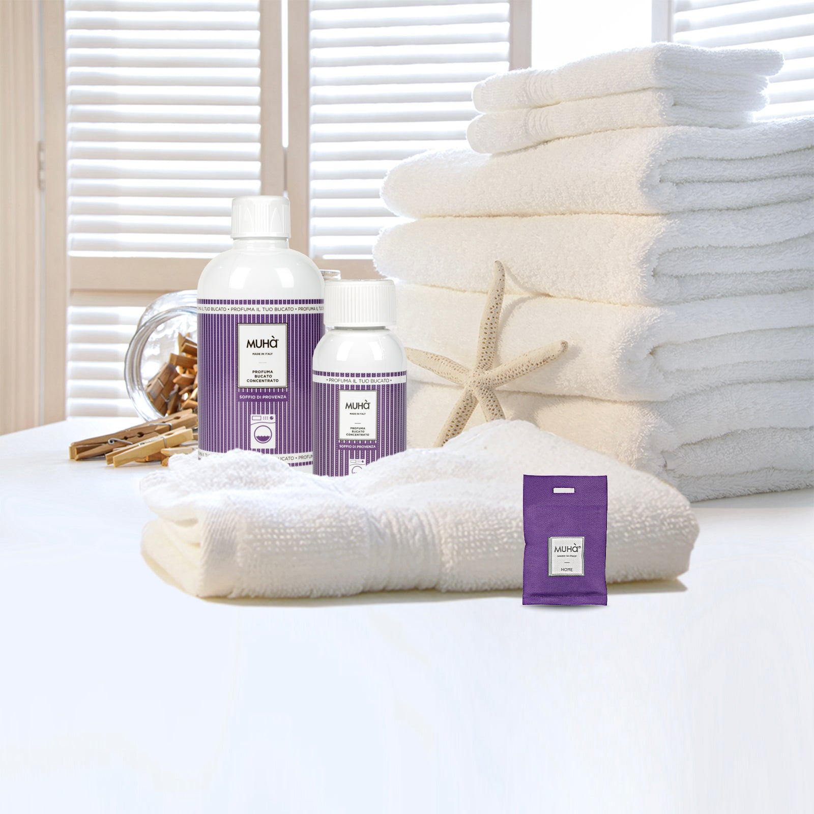 Profuma Bucato Soffio di Provenza – Bergamotto, lavanda e fiori viola su fondo legnoso con patchouli e incenso – Freschezza estiva persistente | Muhà